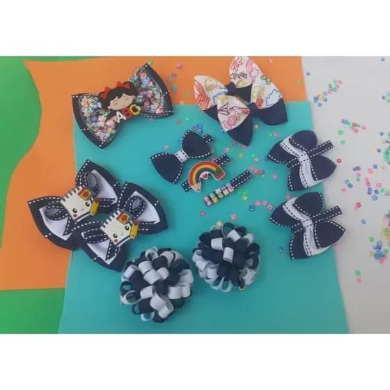 laço infantil de menina/kit escolar/volta as aulas/ (kit03)