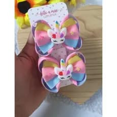 Laço infantil de luxo menina/laço parzinho do unicórnio 🦄/ bico de pato ou na xuxinha 005