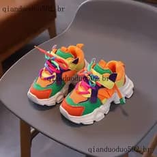 Tênis infantil Sapatos infantis casuais para meninos Moda tênis de corrida para meninas Leve e macio