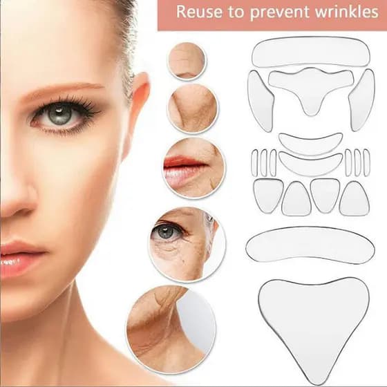 16 Adesivos Reutilizáveis Para Testa , Lábios E Rugas . Noturnos Reduzir | Faciais Vermelhidão
