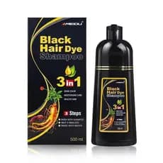 Shampoo Mido E Creme De Tintura De Cabelo , Preto Claro , À Base De Plantas