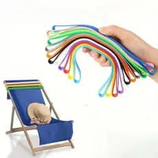 Correia de Silicone Espessa para Toalha de Praia, Resistente ao Vento, Ajustável, Clipe para Toalha de Areia, Fácil de L