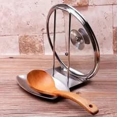 Suporte para Tampas de Panela e Colheres em Aço Inoxidável, 1 Unidade, Bandeja de Armazenamento para Utensílios de Cozin