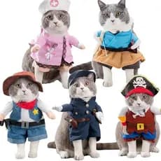 Roupas Engraçadas para Gatos, Fantasia de Cachorro e Fantasia de Macaco para Animais de Estimação, Vestido de Halloween