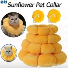『 27Pets 』 XS/S/M/L Coleira De Girassol Acessórios De Proteção Para O Pescoço Anti-Lambimento Animais De Estimação