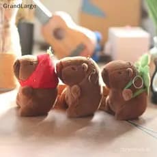 [GrandLarge] Bonito Capibara Kapibara Brinquedo De Pelúcia Desenhos Animados Cobaia Pingente Boneca Macia Chaveiro Mochi