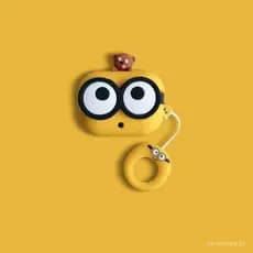 Capa Protetora De Silicone Macio 3D Amarelo Dos Desenhos Animados Minions , À Prova De Choque , Compatível Com Apple Air