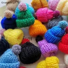 [GrandLarge] 10 Peças 3.5 Cm De Fio De Lã Misto Mini Chapéu Boné Vestuário Boneca Materiais Artesanais BR
