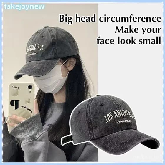 [takejoynewBR] Boné De Beisebol Retrô Vintage De Algodão Masculino Feminino Jeans Letras Bordadas Chapéu Tbr