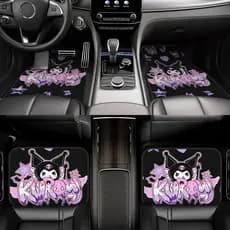 Tapete antiderrapante Universal para carro Kuromi, acessórios interiores humorísticos, tapete de carro antiderrapante e