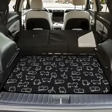 Tapete de tronco com Design de esboço de gato de peça única, tapete de carga durável à prova de poeira, porta-malas Univ