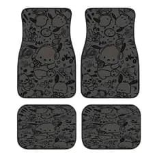 Conjunto de 4 peças de tapetes para pés de carro Sanrio Pacha Dog, antiderrapante durável, quatro estações Universal, ad