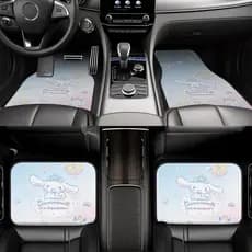[Genuíno] Conjunto de quatro peças Sanrio Cinnamon Dog Tapetes para pés de carro, tapetes de carro duráveis, adequados p