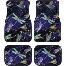 Dragonfly Firefly tapete de carro Universal conjunto de 4 peças tapete de pé de carro para todos os climas Anti-sujeira