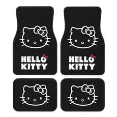Conjunto Universal de Interior de carro Sanrio Hello Kitty - almofada de assento, almofada para pés e apoio para os pés|