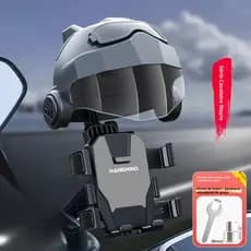 Suporte para Celular Anti-Vibração e Anti-Tremor Novo Modelo 2024 com Sombra para Moto Navegação GPS - Ideal para Viagen