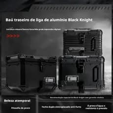 Caixa traseira de liga de alumínio [com encosto + moldura traseira] Kit de modificação de motocicleta - porta-malas fort