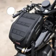 Bolsa Traseira Moto Tanque Magnética Impermeável Multifuncional - Uso Duplo Mochila Motociclista Essencial