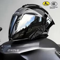 Capacete para motocicleta e Scooter [lente dupla + Bluetooth] Four Seasons Universal - Certificação INMETRO, leve e segu