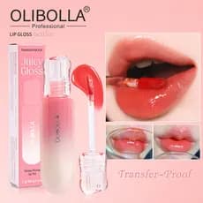 OLIBOLLA Water Gloss Lip Glaze 6 Cores, Brilho Labial Efeito Espelho, Efeito Volume, Não Gruda no Copo 1WNU