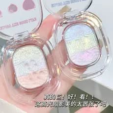 xixi Paleta de Sombras Gradiente com Brilho Fino e Glitter, Super Iluminadora, Sombra de Olhos Efeito Pérola Camaleão FK