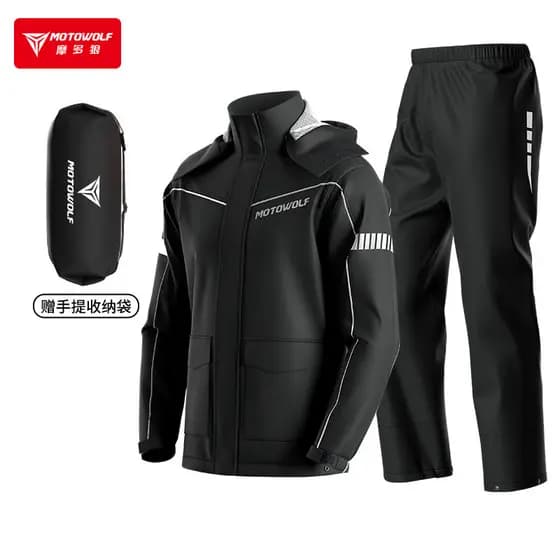 Capa de chuva para motocicleta Modo Wolf com alça oculta para sapato