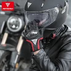 Motocicleta ciclismo luvas de couro genuíno ao ar livre ciclismo verão luvas de couro respirável escudo protetor de fibr
