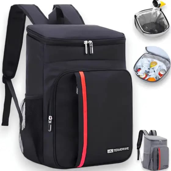 Mochila portátil isolada à prova d'água com capacidade de 23 litros, adequada para piqueniques, com funções ajustáveis d