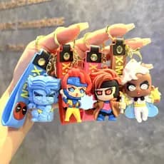 Novo chaveiro de desenho animado da Marvel, versão Q, pingente criativo do Wolverine, acessório para carro, presente par