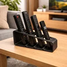 Organizador de Controle Remoto 4 Divisórias | Suporte Porta Controle Sofá | Organizador Sala e Mesa | Porta Controle Uni