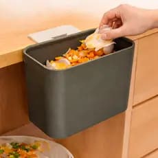 Lixeira de Mesa Clip On Sem Furo Organizador Cozinha Compacto Prático Multiuso Fácil Instalar Sem Bagunça