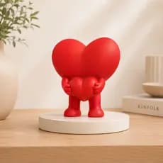 Boneco Decorativo Coração Abraçado | Decoração Moderna, Fofa e Presente Criativo