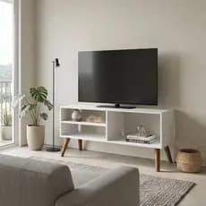 Rack Sala TV 40 Polegadas Grécia Pés Madeira - Direto Da Fábrica - Envio Imediato