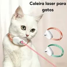 Brinquedo Laser para Gatos USB Coleira com LED Automático para Pets