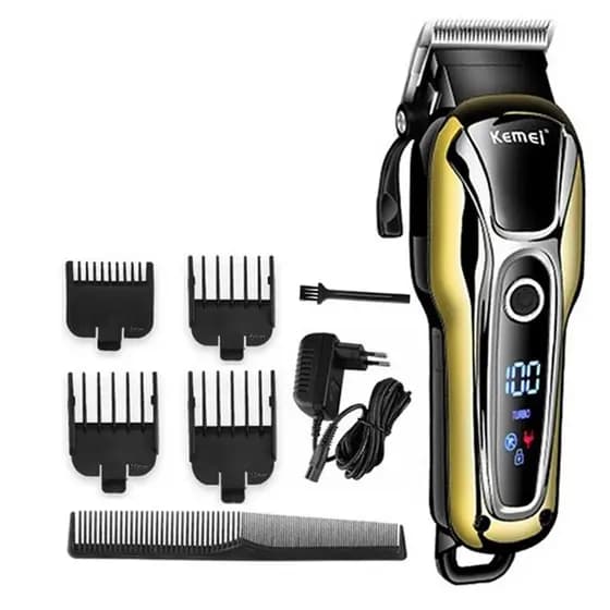 Máquina Cortar Cabelo Sem Fio Profissional Kemei KM-1990