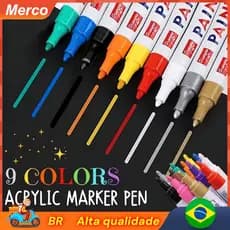 🔥BRVendedor local🔥12cor Caneta Paint Original Reparadora Pintura Automotiva  Água Permanente Prova D'água De motocicleta