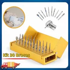 🔥BR Vendedor local🔥Kit Broqueiro com 30 Brocas  diamantadas de uso profissional, consultório odontológico