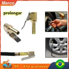 🔥BR Vendedor local🔥Bico Inflador de Encher Pneu de Carro moto Automotivo Válvula Bico Calibrador de Pneus 5/16