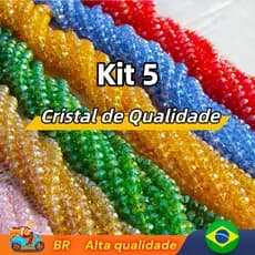 🔥[BR  Local]Kit 5 Fios de Cristal 10mm para Bijuterias de Luxo - Perfeitas para Pulseiras e Colares -54 Cores