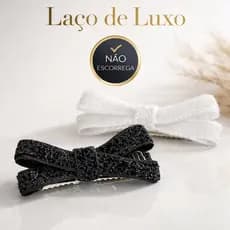 Parzinho com Glitter - Laço de Lurex - Laço Brilhoso - Parzinho Laços - Laço Preto - Laço Branco