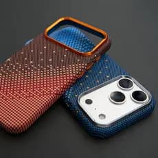 Adequado para iPhone17PROMAX/16/15, capa magnética para telefone com sombra flutuante Starlight Kevlar, Material para pc