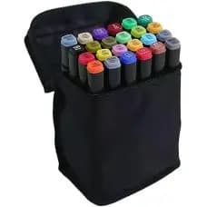 CANETA PERMANENTE PONTA DUPLA BUSPEE 24 CORES