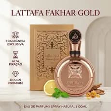 Lattafa Fakhar Gold Extrait 100ml EDP – Perfume Masculino Intenso | Luxo e Longa Duração | Original