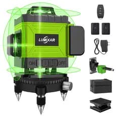 Nivelador Laser Verde 4D 16 Linhas 360° Rotativo,2*4000mAh,Visível 30m ao Sol,IP54, Kit Completo para Construção Civil
