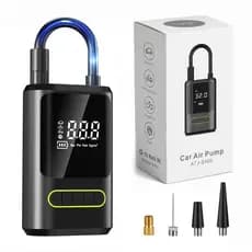 Compressor Ar Digital Portátil Mini Calibrador Pneu Carro Moto Bike Bateria 6600mAh Lanterna