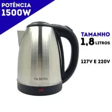Chaleira Elétrica 1500w 127v ou 220v Em Inox