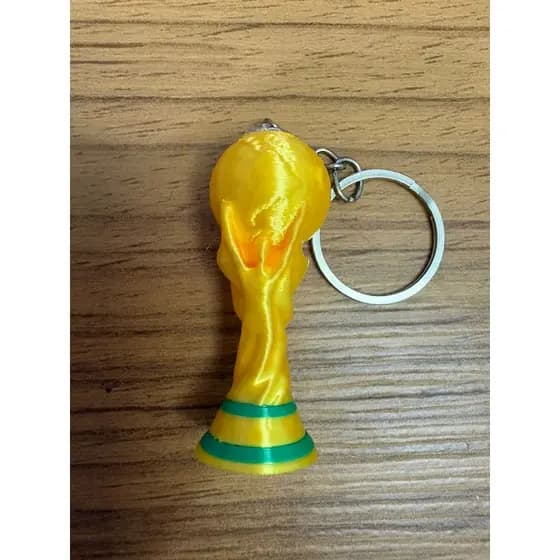 Kit com 10 / 15 / 20 Chaveiros Taça da Copa Dourada 5cm – Lembrancinha Futebol, Brinde para Festa e Eventos