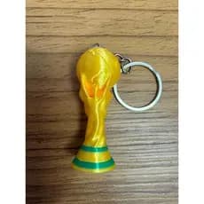 Kit com 10 / 15 / 20 Chaveiros Taça da Copa Dourada 5cm – Lembrancinha Futebol, Brinde para Festa e Eventos