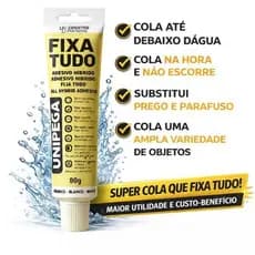 Cola Fixa Tudo Alto Poder De Adesão Até Debaixo D'água Bisnaga 80g