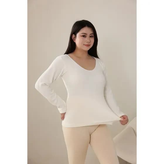 Blusa Camisa Térmica Feminina Segunda Pele Manga Longa Gola Redonda Quente e Super Confortável